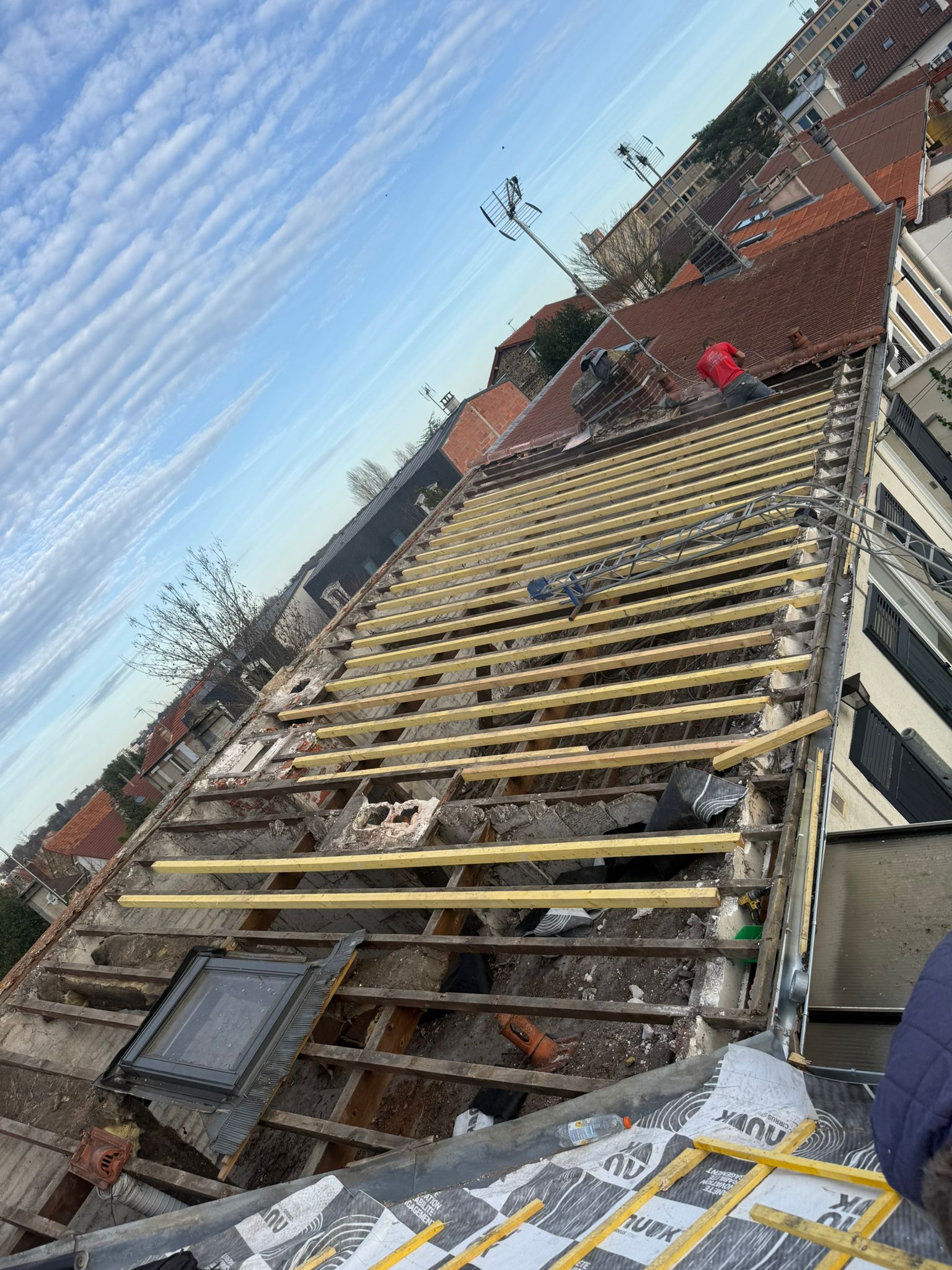 Structure de charpente bois pour toiture en Lorraine